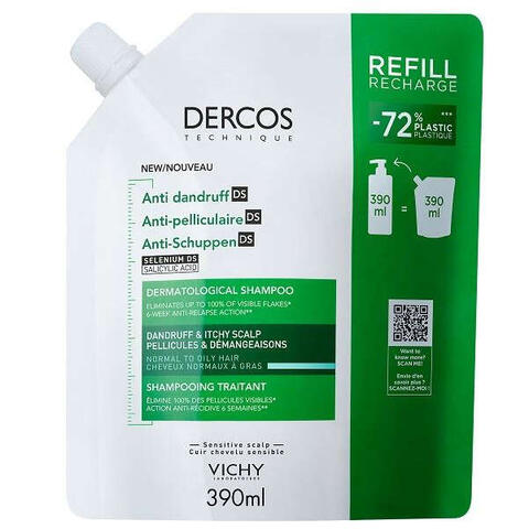 Vichy - Dercos technique shampoo antiforfora ds grassi refill 390 ml