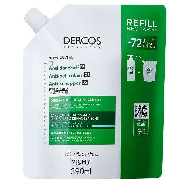 Vichy - Dercos technique shampoo antiforfora ds grassi refill 390 ml