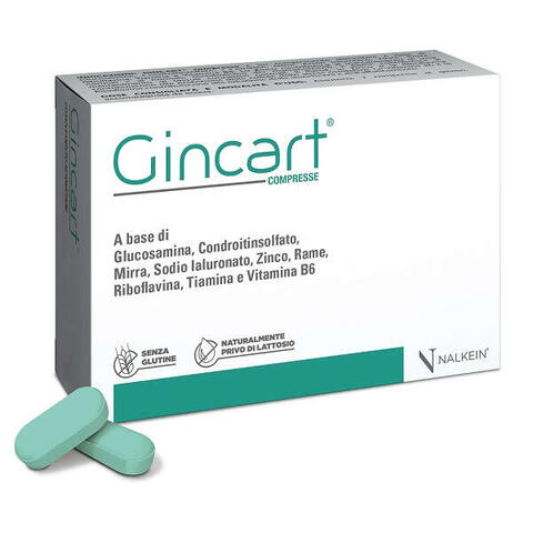 Nalkein italia - Gincart 30 compresse rivestite da 1,25 g senza glutine naturalmente privo di lattosio
