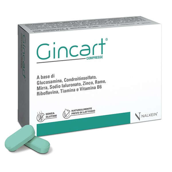Nalkein italia - Gincart 30 compresse rivestite da 1,25 g senza glutine naturalmente privo di lattosio