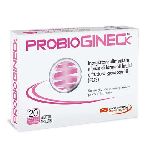 Pool pharma - Probiogineck 20 capsule vegetali deglutibili da 325 mg senza glutine naturalmente privo di lattosio