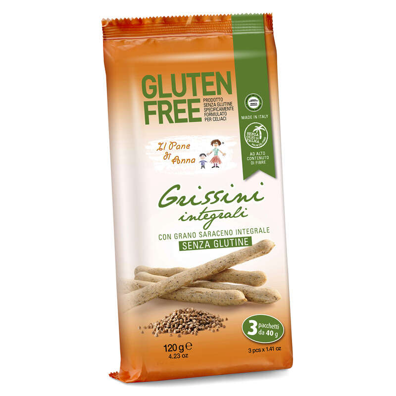 Il pane di anna - Grissini integrali senza latte 3 pezzi da 40 g