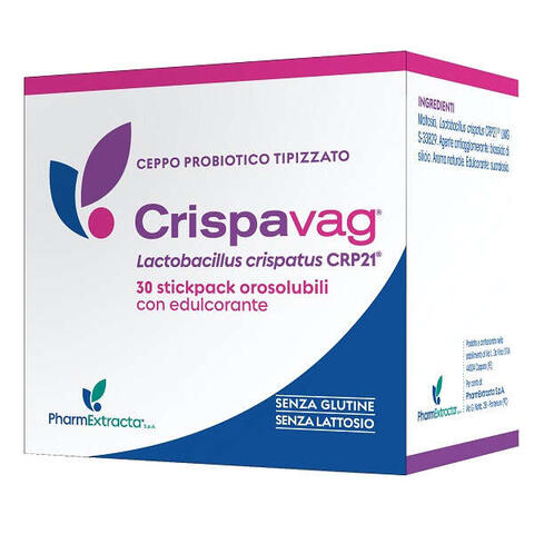 Crispavag - 30 stick 1,2 g con edulcorante senza glutine senza lattosio