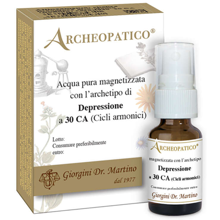 Giorgini - Archeopatico acqua pura magnetizzata con archetipo depressione a 30 cicli armonici 10 ml