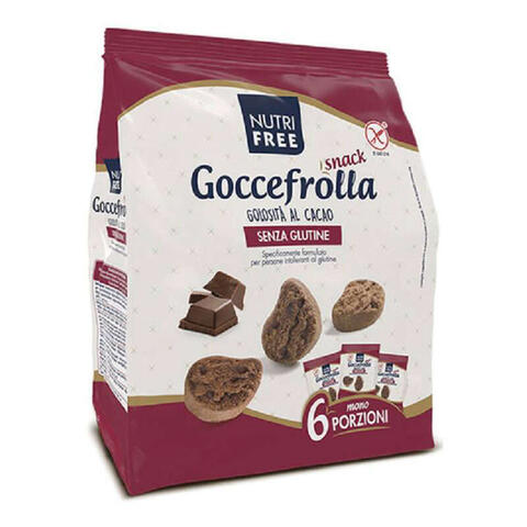 Nutrifree - Goccefrolla snack golosita' al cacao senza lattosio 6 monoporzioni da 40 g