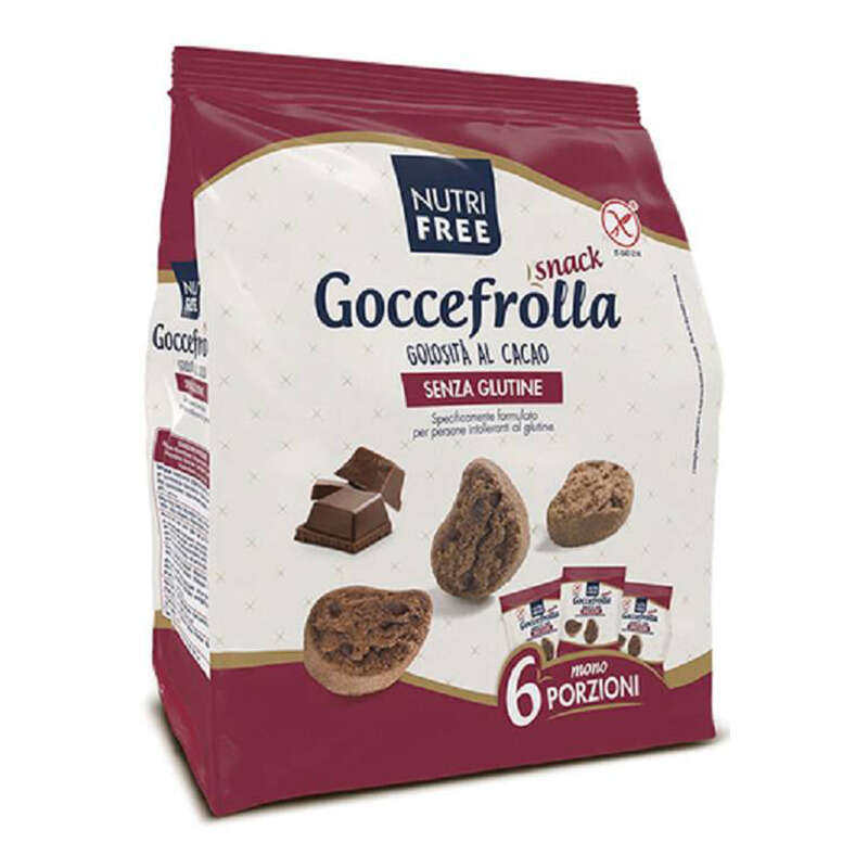 Nutrifree - Goccefrolla snack golosita' al cacao senza lattosio 6 monoporzioni da 40 g