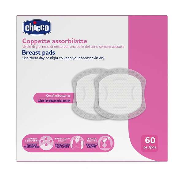Chicco - Coppette assorbilatte 60 pezzi 2026