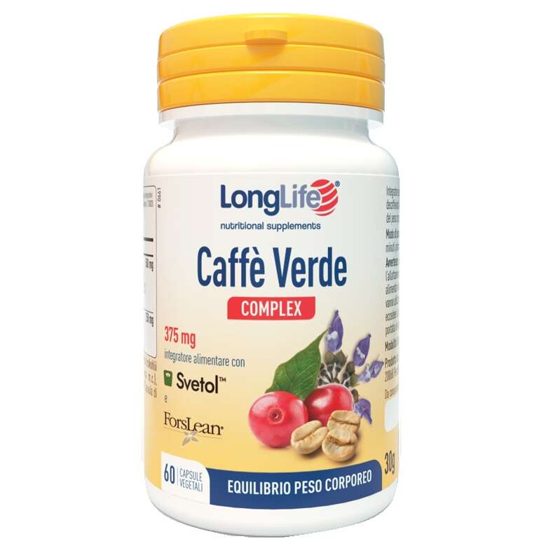 Longlife - Caffe' verde complex 60 capsule vegetali 0,5 g senza glutine