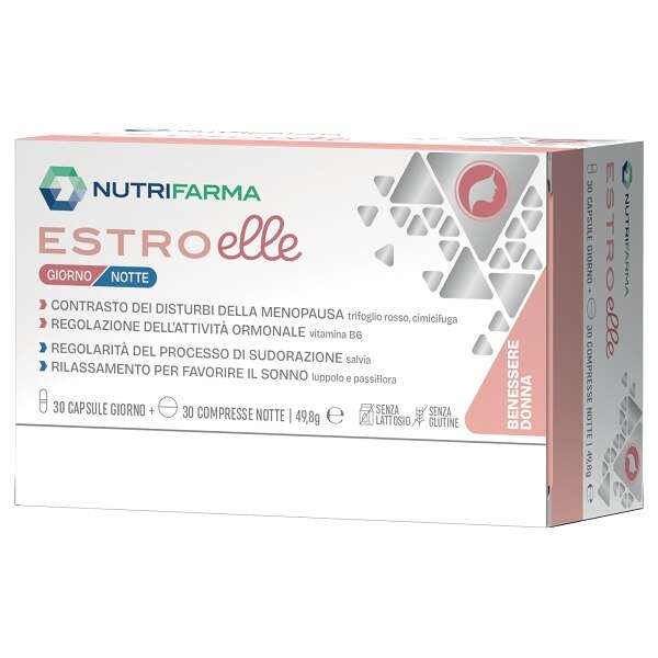 Estroelle - Giorno & notte 30 capsule + 30 compresse senza glutine e lattosio