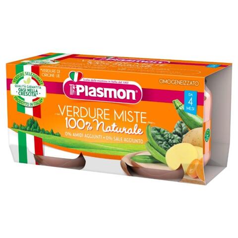 Plasmon - OMOGENEIZZATO VERDURE MISTE 80 G X 2 PEZZI