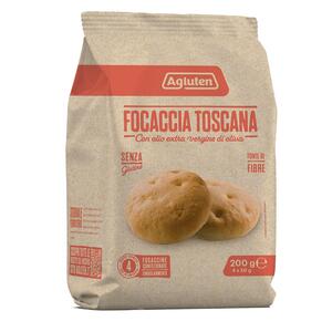 Agluten - Focaccia toscana 4 pezzi da 50 g
