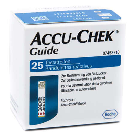 Accu-chek - Strisce misurazione glicemia  guide 25 pezzi confezione retail
