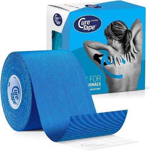 Curetape azzurro - Bendaggio elastico adesivo  cm5x5m