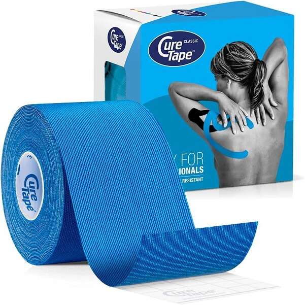 Curetape azzurro - Bendaggio elastico adesivo  cm5x5m