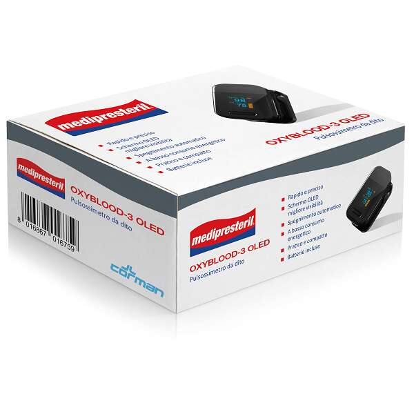 Medi presteril - Medipresteril oxyblood-3 oled pulsossimetro da dito