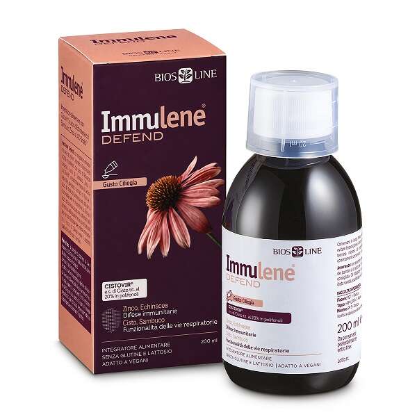 Immulene - Defend 200 ml gusto ciliegia senza glutine senza lattosio