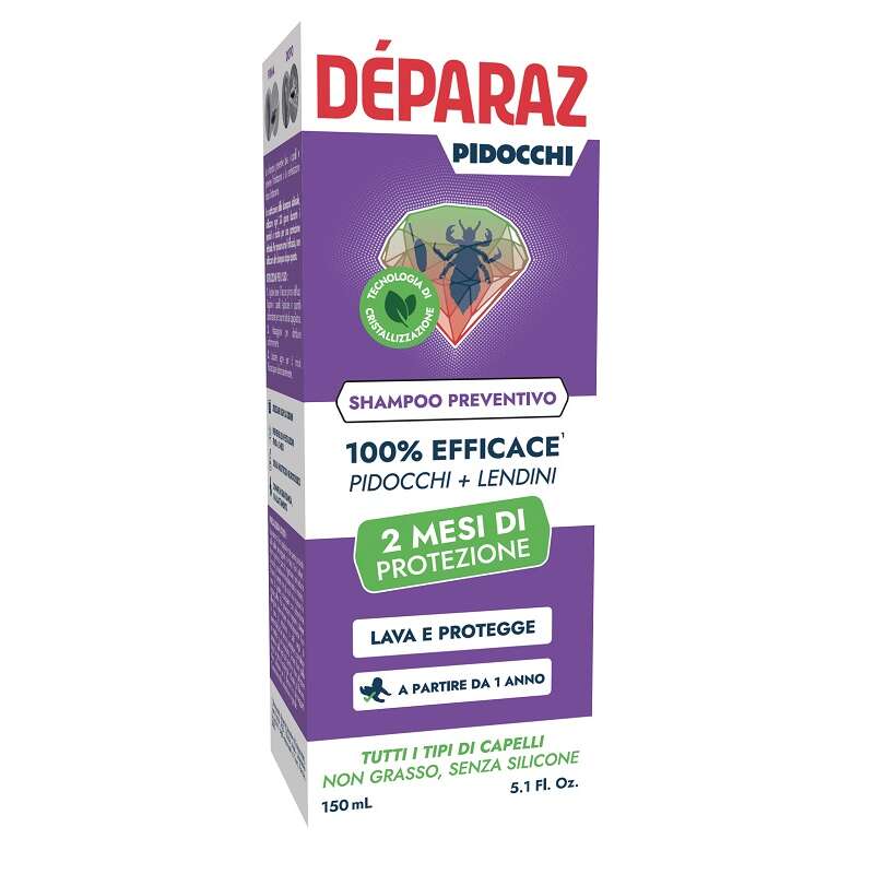 DÉparaz shampoo preventivo anti pidocchi - Deparaz shampoo preventivo anti pidocchio 150 ml