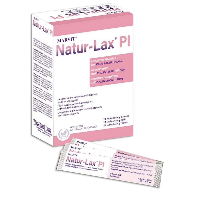 Natur-lax pi - Natur lax pi 20 stick con edulcoranti senza glutine naturalmente privo di lattosio
