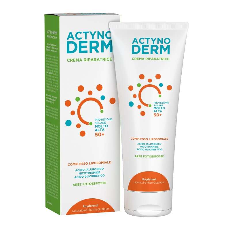 Actynoderm crema riparatrice 50+ - Actynoderm crema riparatrice aree esposte protezione solare molto alta 50+ 100 ml