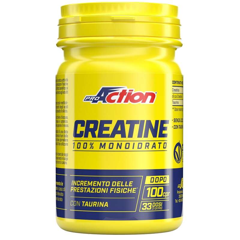 Proaction - Creatine 100 compresse senza glutine senza lattosio