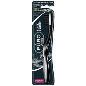 Forhans - Spazzolino black4white setole carbone