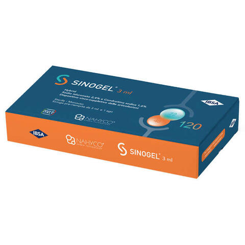 Ibsa - Siringa intra-articolare sinogel 2,4% acido ialuronico + 1,6% condroitina sodica 3ml + 1 ago