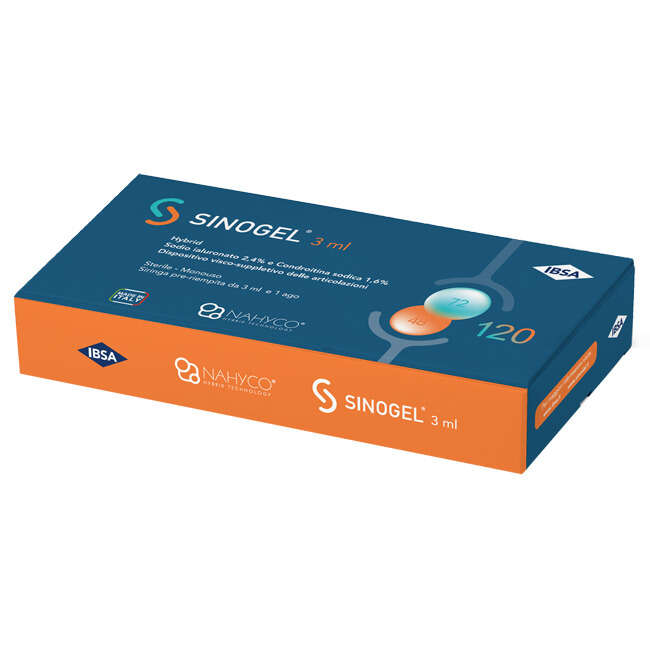 Ibsa - Siringa intra-articolare sinogel 2,4% acido ialuronico + 1,6% condroitina sodica 3ml + 1 ago