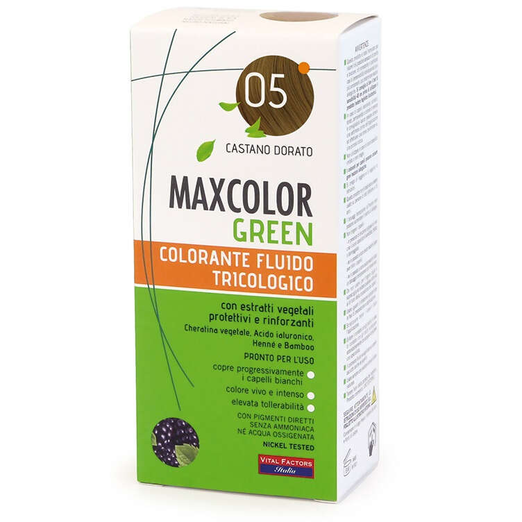Max color - Maxcolor green 05 castano dorato 75 ml + balsamo 15 ml