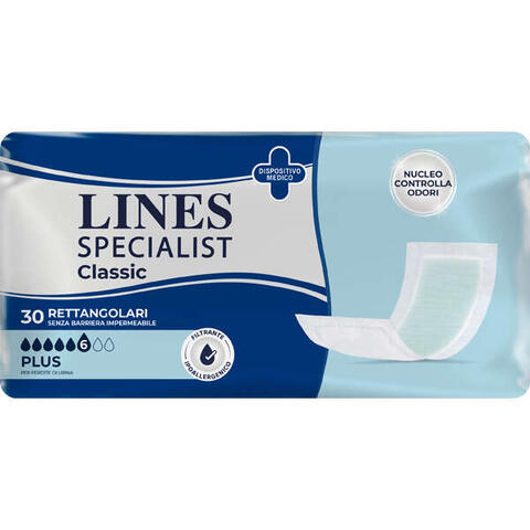 Lines - Pannolone rettangolare  specialist classic senza barriera 30 pezzi
