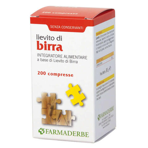 Farmaderbe - Lievito di birra 200 compresse