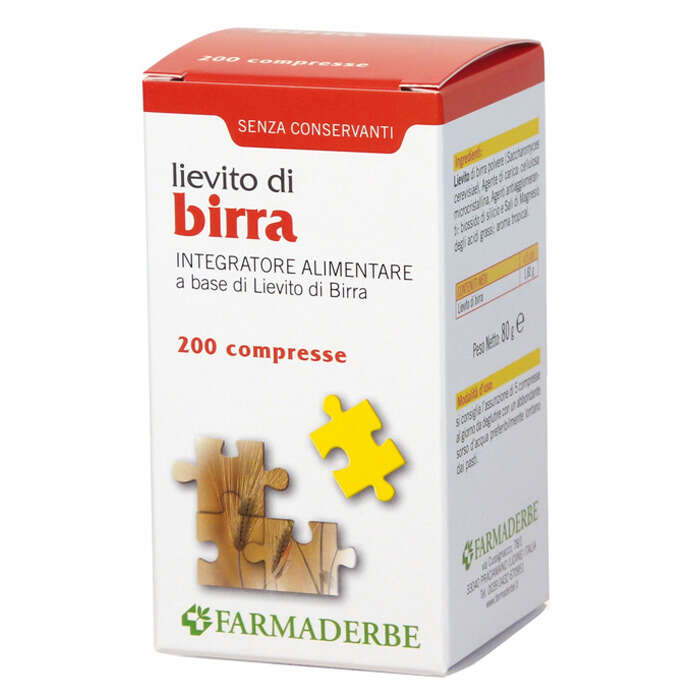 Farmaderbe - Lievito di birra 200 compresse