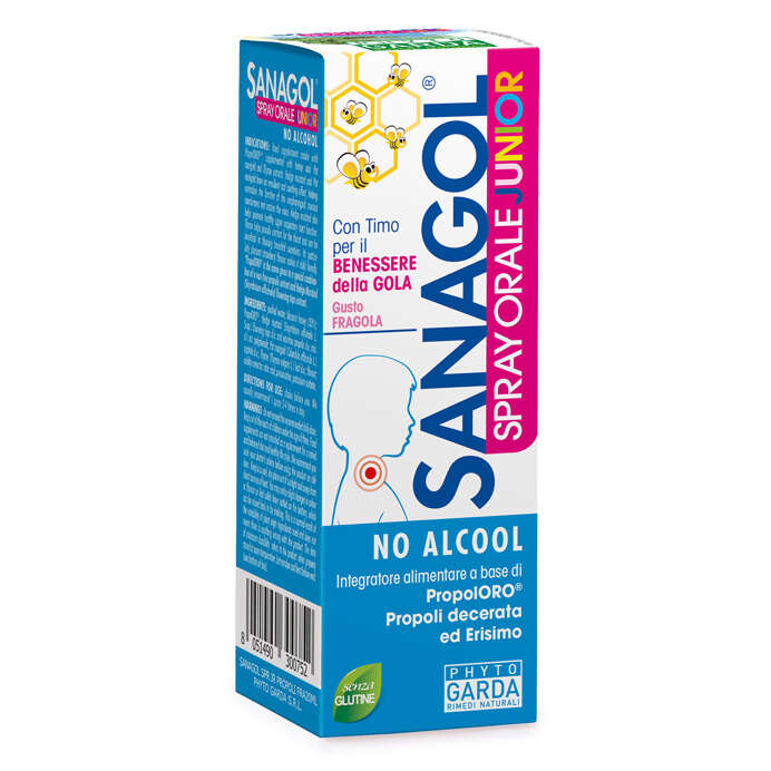 Phyto garda - Sanagol spray junior propoli fragola 20 ml