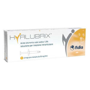 Hyalubrix - Siringa intra-articolare  acido ialuronico 1,5% 30 mg 2 ml no eto