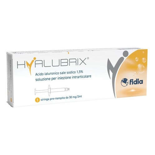 Hyalubrix - Siringa intra-articolare  acido ialuronico 1,5% 30 mg 2 ml no eto