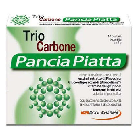 Triocarbone - Pancia piatta 10 bustine bipartite 4 g