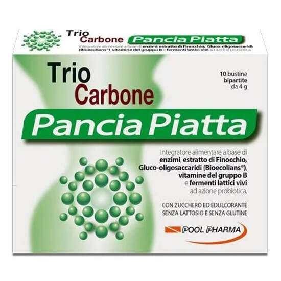 Triocarbone - Pancia piatta 10 bustine bipartite 4 g