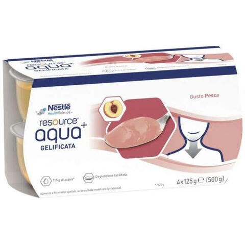 Nestle' - Resource aqua acqua gelificata+peach cup 6 4x125 g