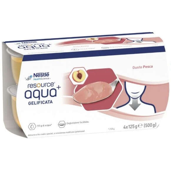 Nestle' - Resource aqua acqua gelificata+peach cup 6 4x125 g
