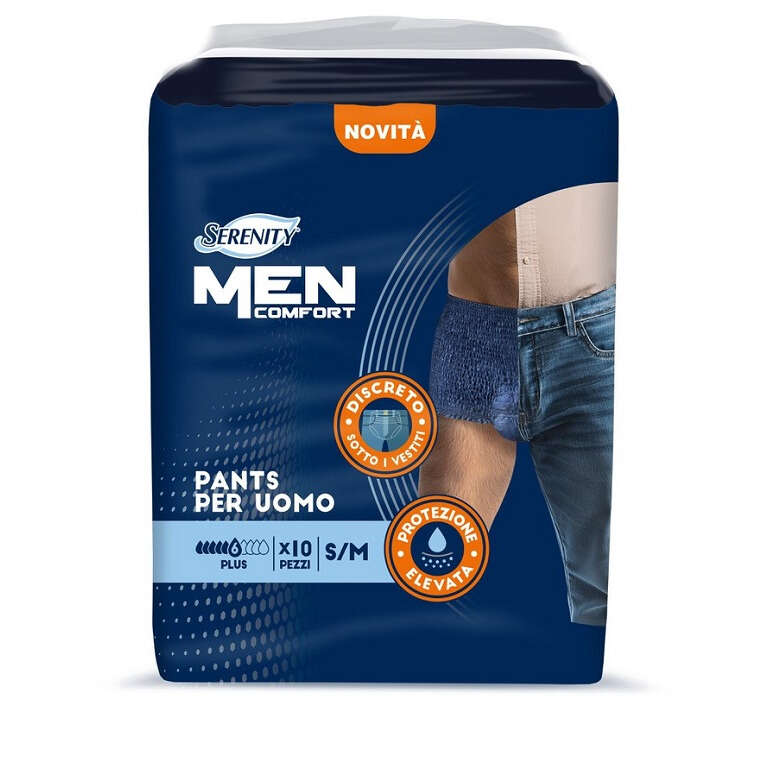 Serenity men - Pannolone a mutandina  comfort plus s/m 10 pezzi