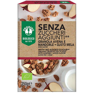 Probios - Granola senza zuccheri aggiunti avena e mandorla e mela senza glutine 250 g