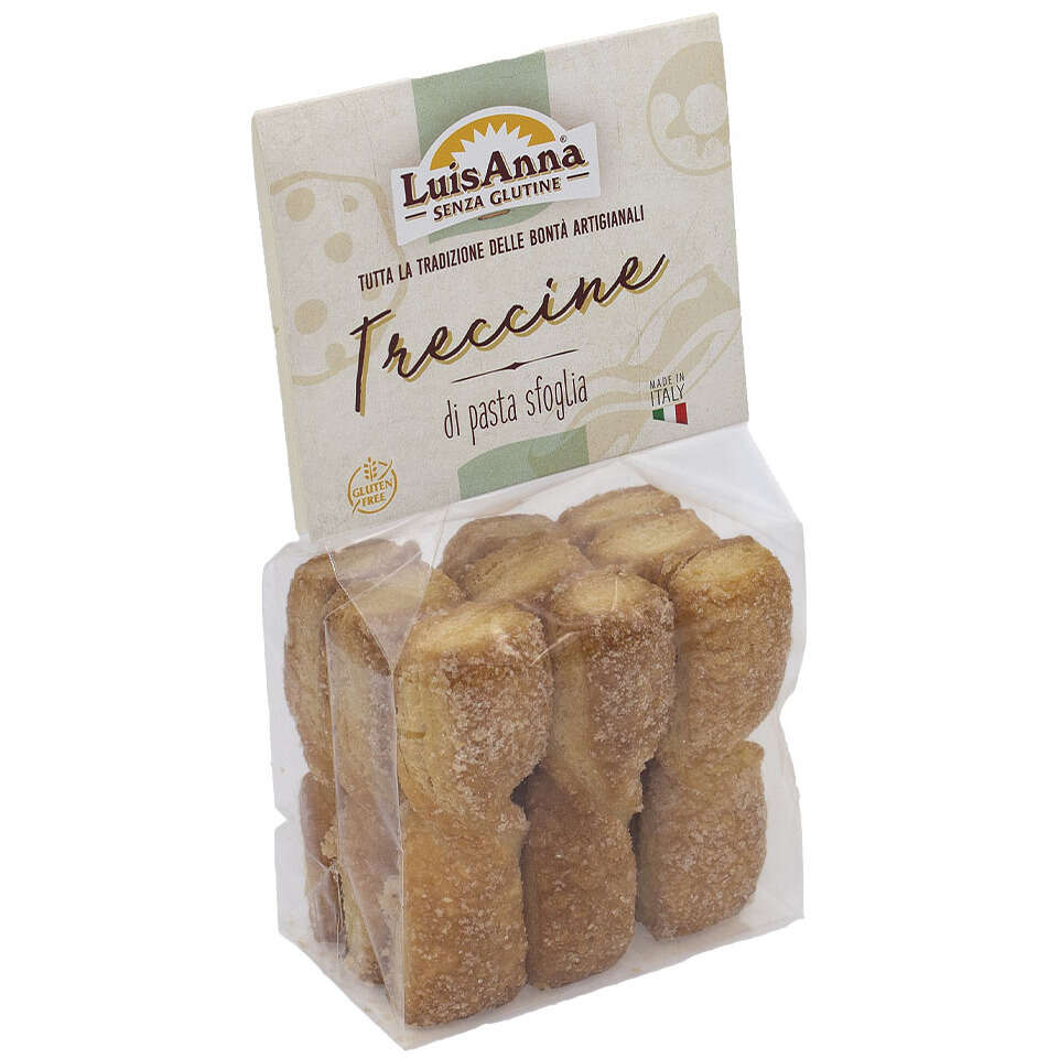 Treccine di sfoglia - Biscotti sfoglia treccine 130 g
