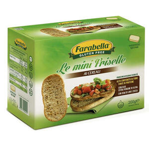 Farabella - Gluten free le mini friselle ai cereali con olio extra vergine di oliva con semi di lino e zucca senza lattosio 5 confezioni x 40 g
