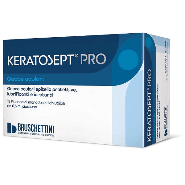 Keratosept pro - Gocce oculari  15 flaconcini monodose richiudibili da 0,5 ml