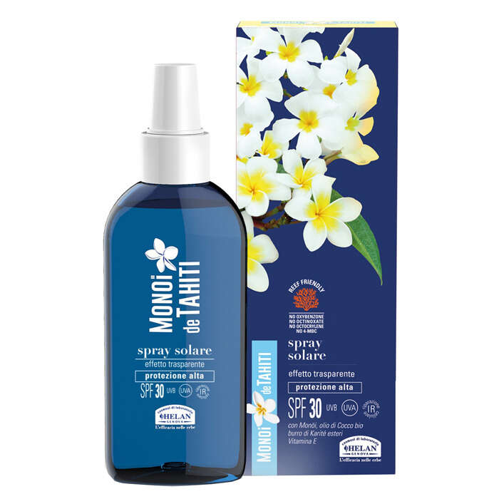 Helan - Monoi de tahiti spray solare effetto trasparente spf30 150 ml