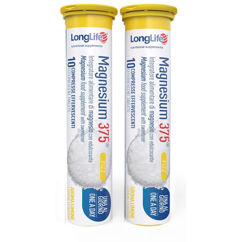 Longlife - Magnesium 375 fizz 20 compresse effervescenti da 6,3 g