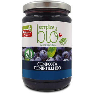 Semplice&bio - Composta di mirtilli bio con polpa di mela 320 g
