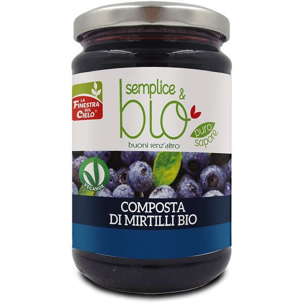 Semplice&bio - Composta di mirtilli bio con polpa di mela 320 g