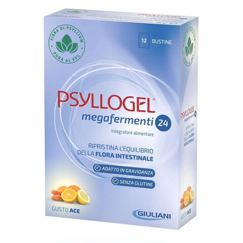 Psyllogel - Megafermenti 24 ace 12 buste 3 g