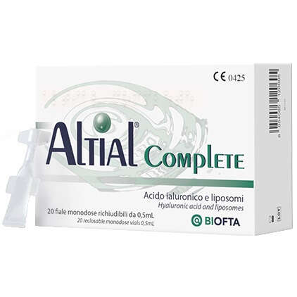 Biodue - Soluzione oftalmica lubrificante altial complete 4 strip da 5 flaconi da 0,5 ml