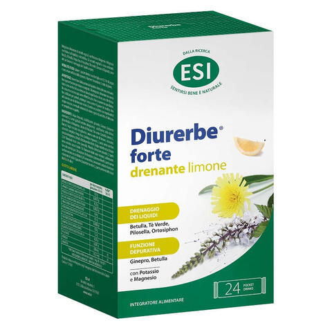 Diurerbe - Esi  forte drenante limone 24 pocket drink da 20 ml